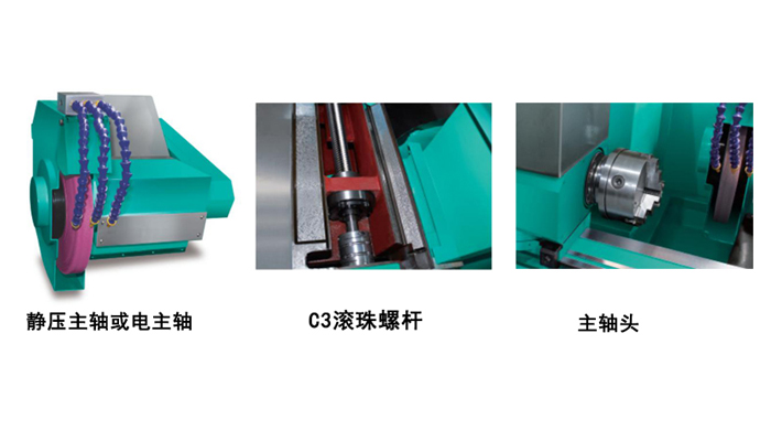 外圓磨床主軸和滾珠螺桿細節圖